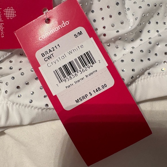 Commando White Rhinestone Triangle Bralette - Picture 4 of 4